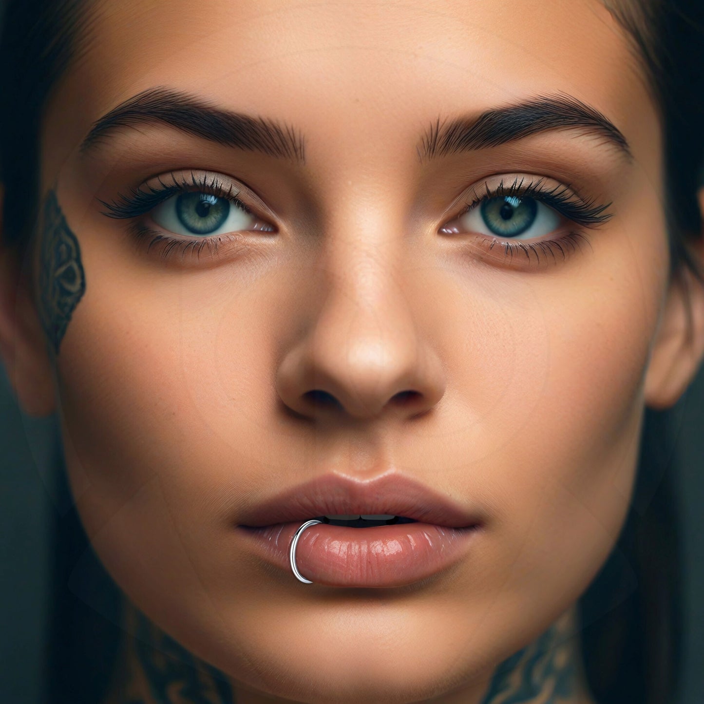 Surgical Steel Fake Lip Ring in Classic Style