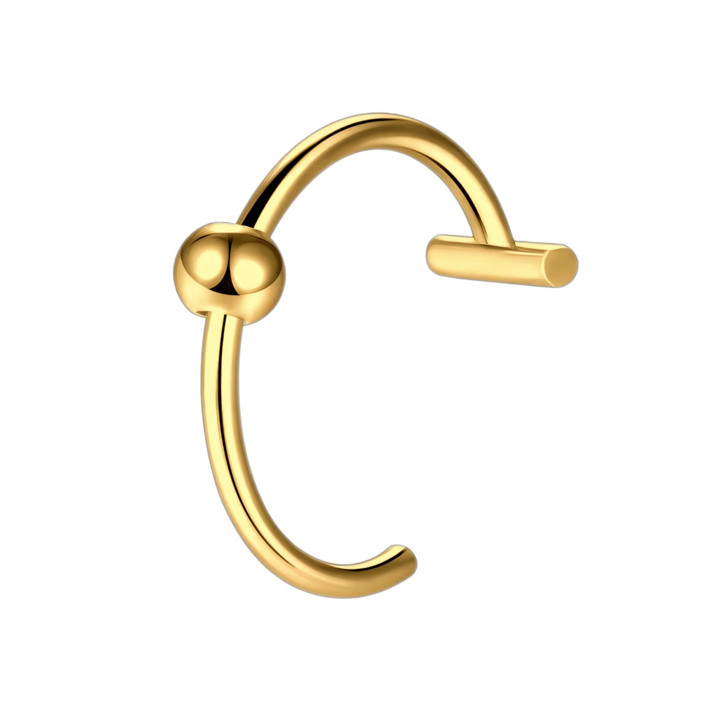 Surgical Steel Fake Lip Ring in Classic Style with Ball