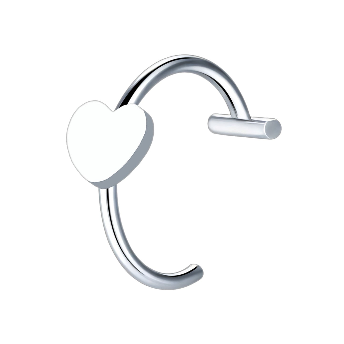 Surgical Steel Fake Lip Ring with Heart Figure