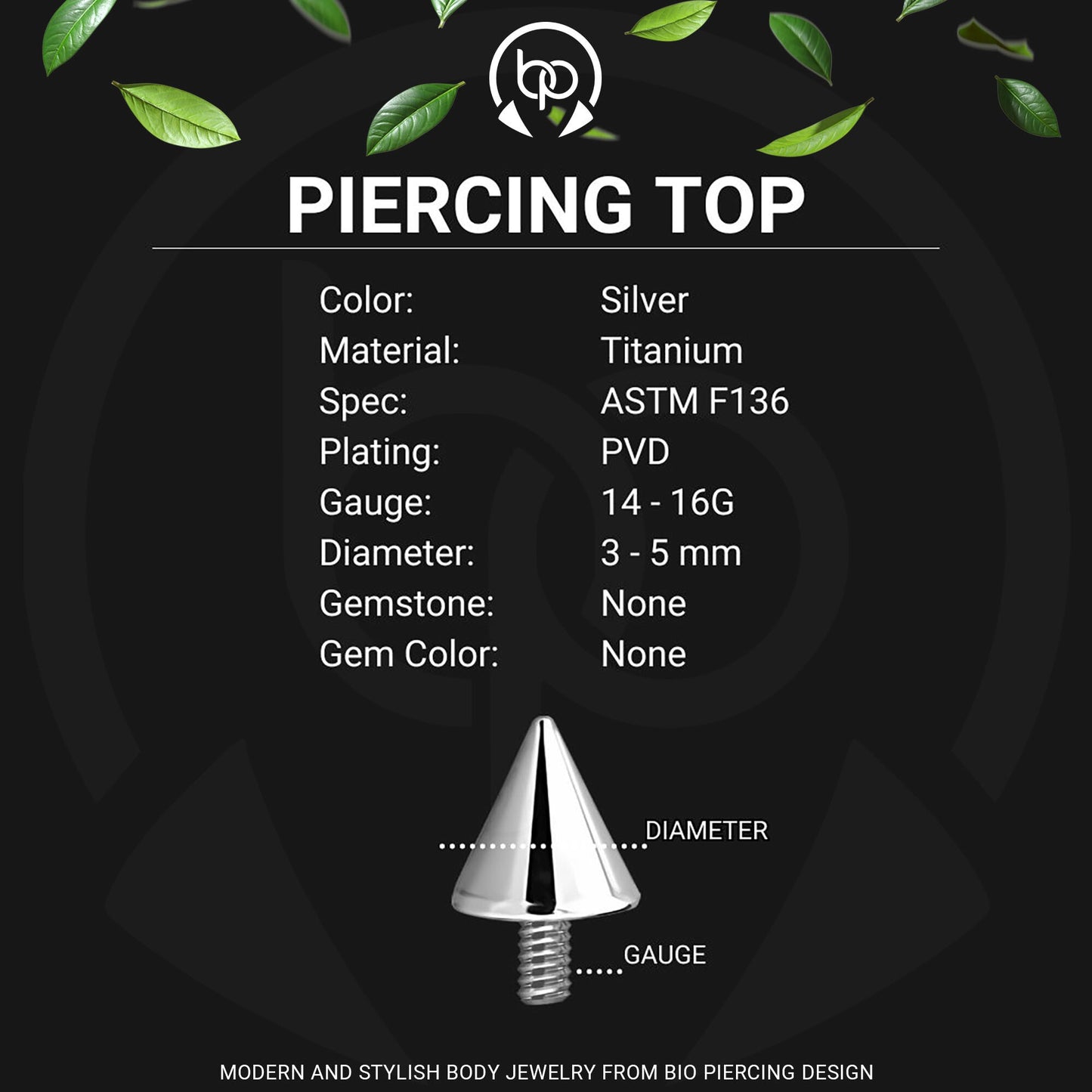Titanium Spike Tops for Internally Threaded Barbell Bars