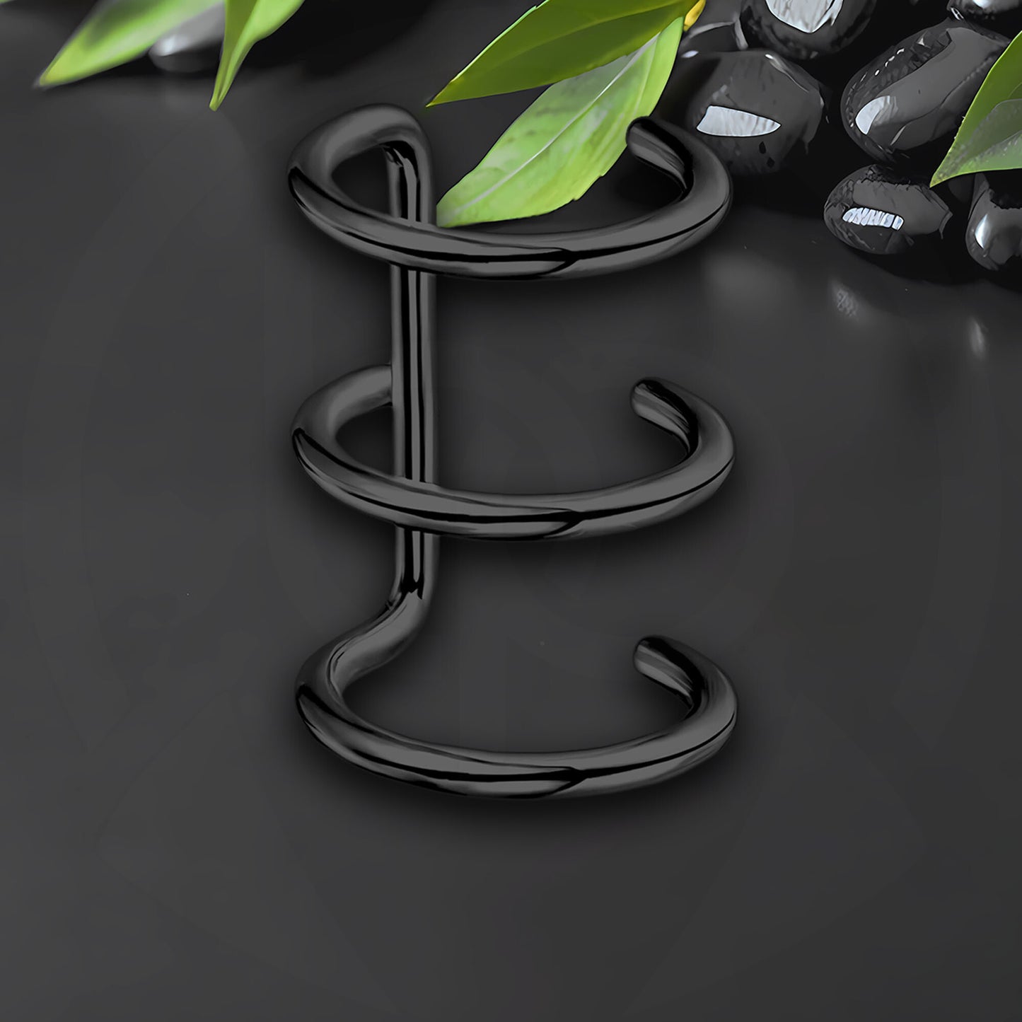 Surgical Steel Ear Cuff with Triple Hoops