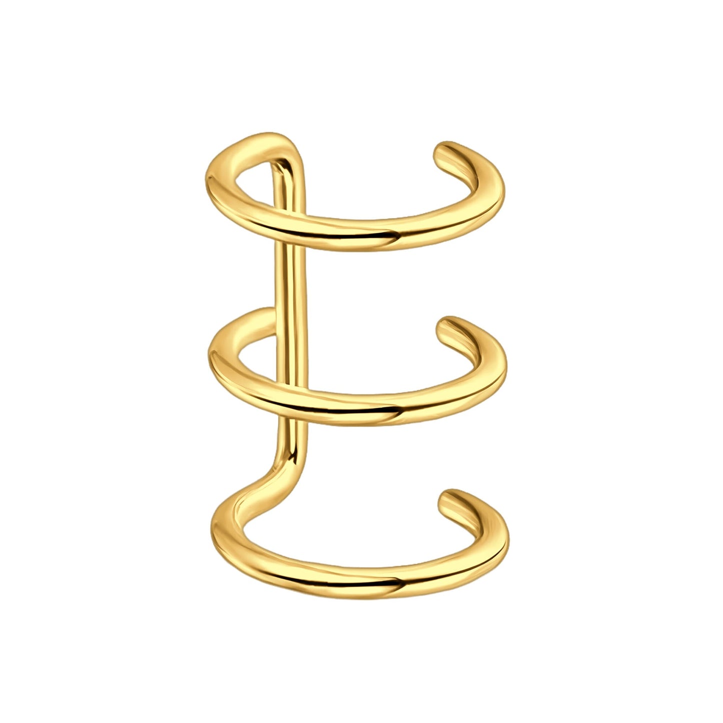 Surgical Steel Ear Cuff with Triple Hoops