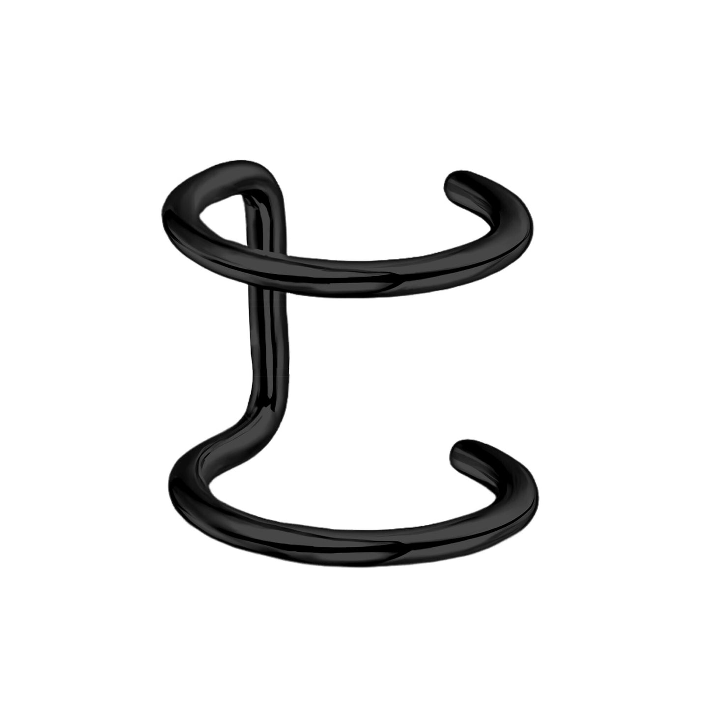 Surgical Steel Ear Cuff with Double Hoops