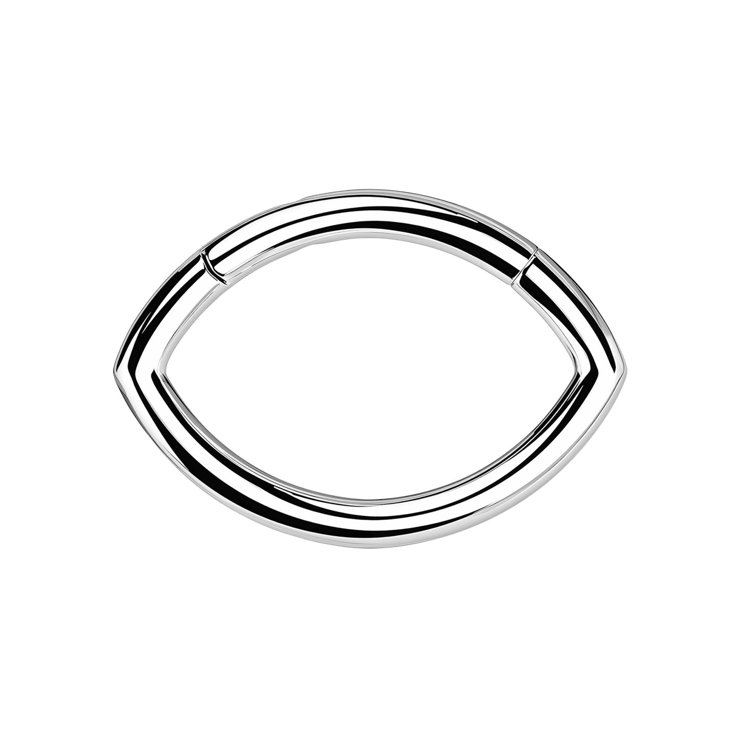 Titanium Clicker Ring in Oval Shape