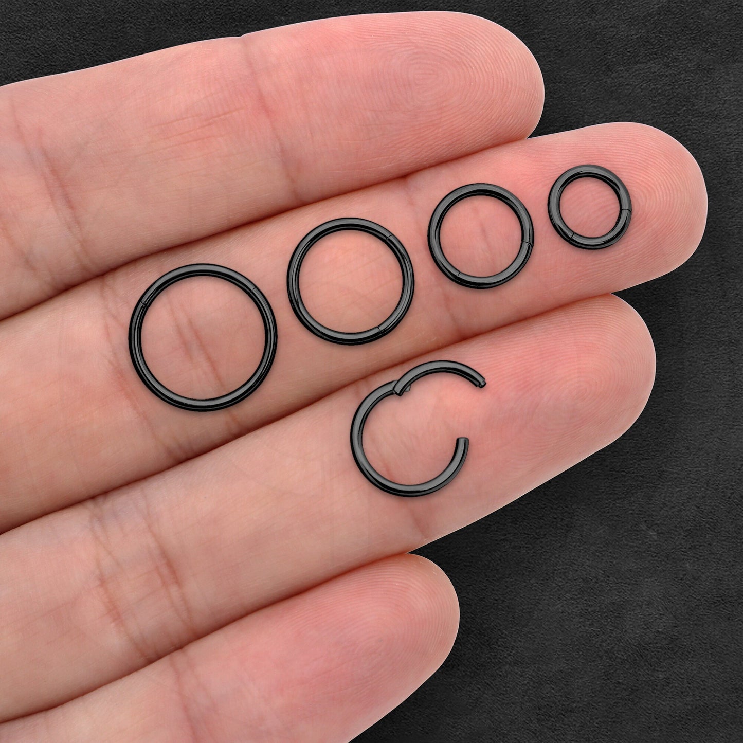 Titanium Clicker Ring in Classic Simple Style