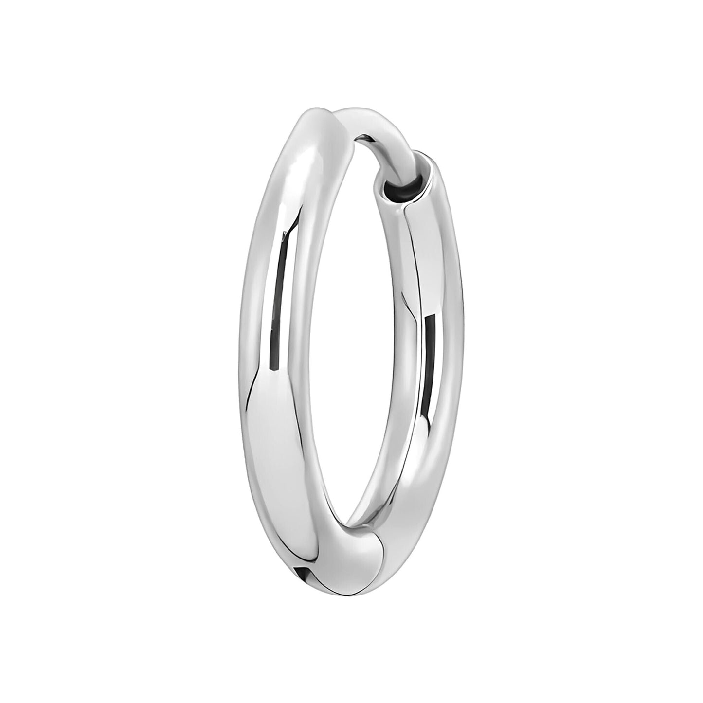 Titanium Clicker Ring in Classic Earring Style