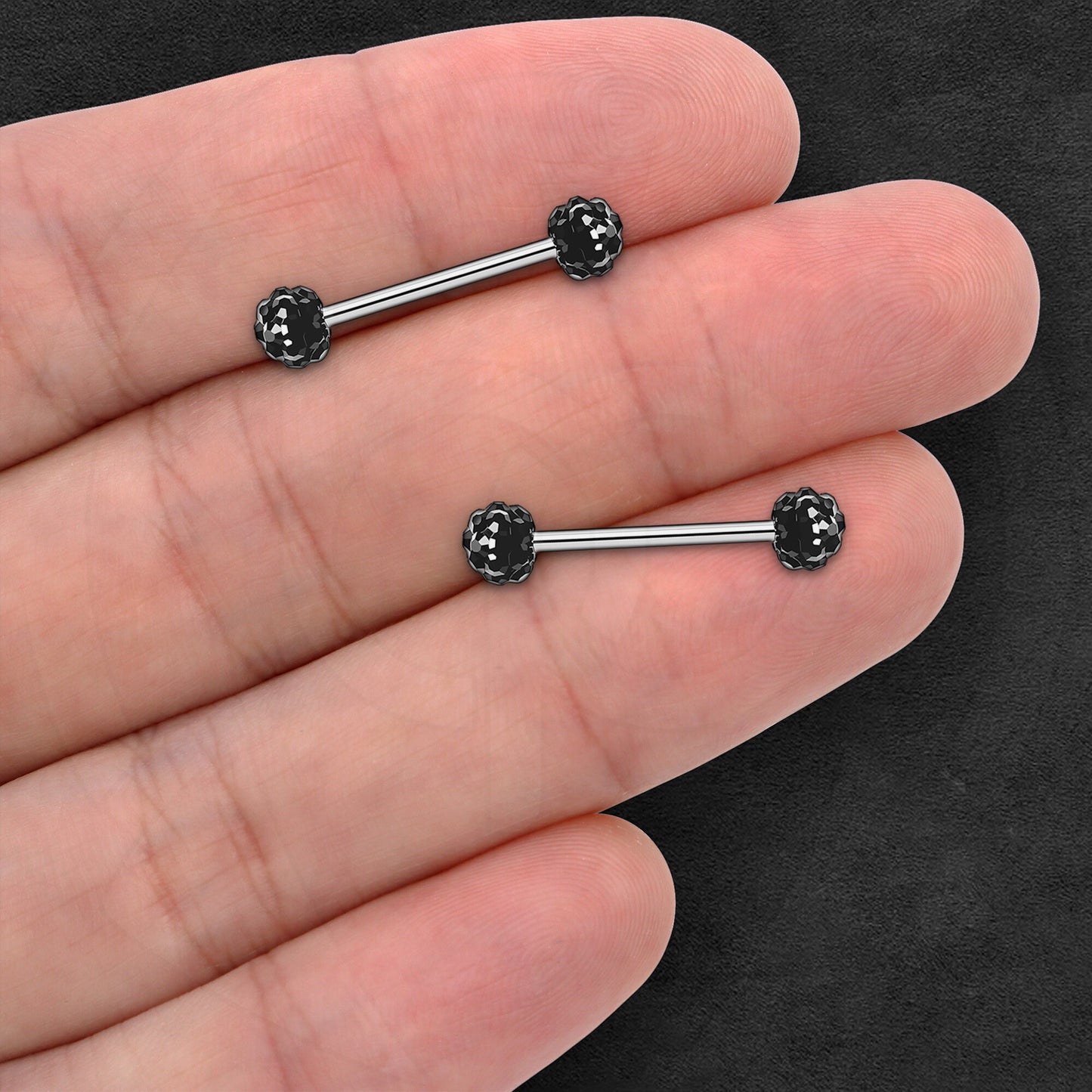 Surgical Steel Nipple Jewelry with Shiny Balls