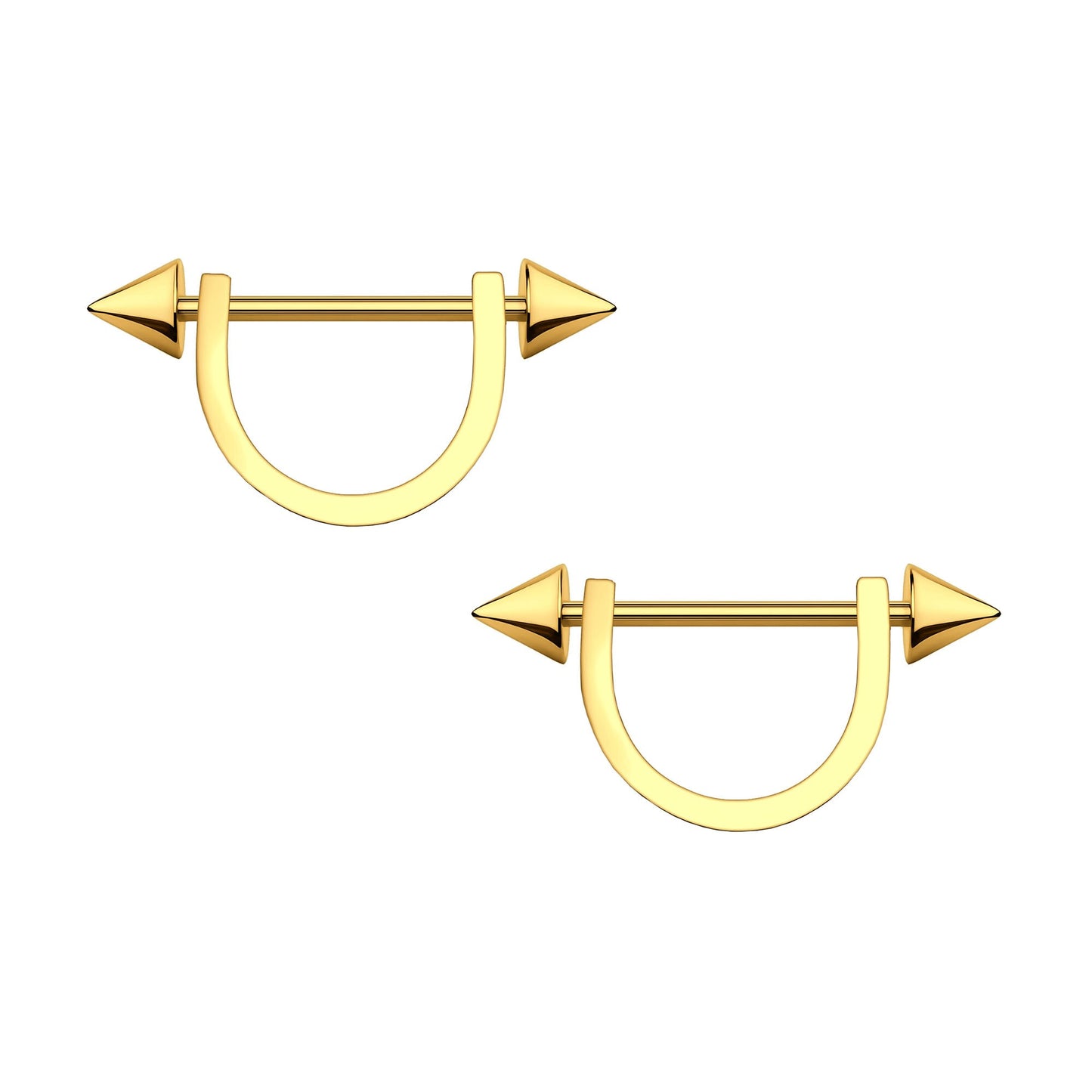 Surgical Steel Nipple Jewelry with Pikes and Horseshoe