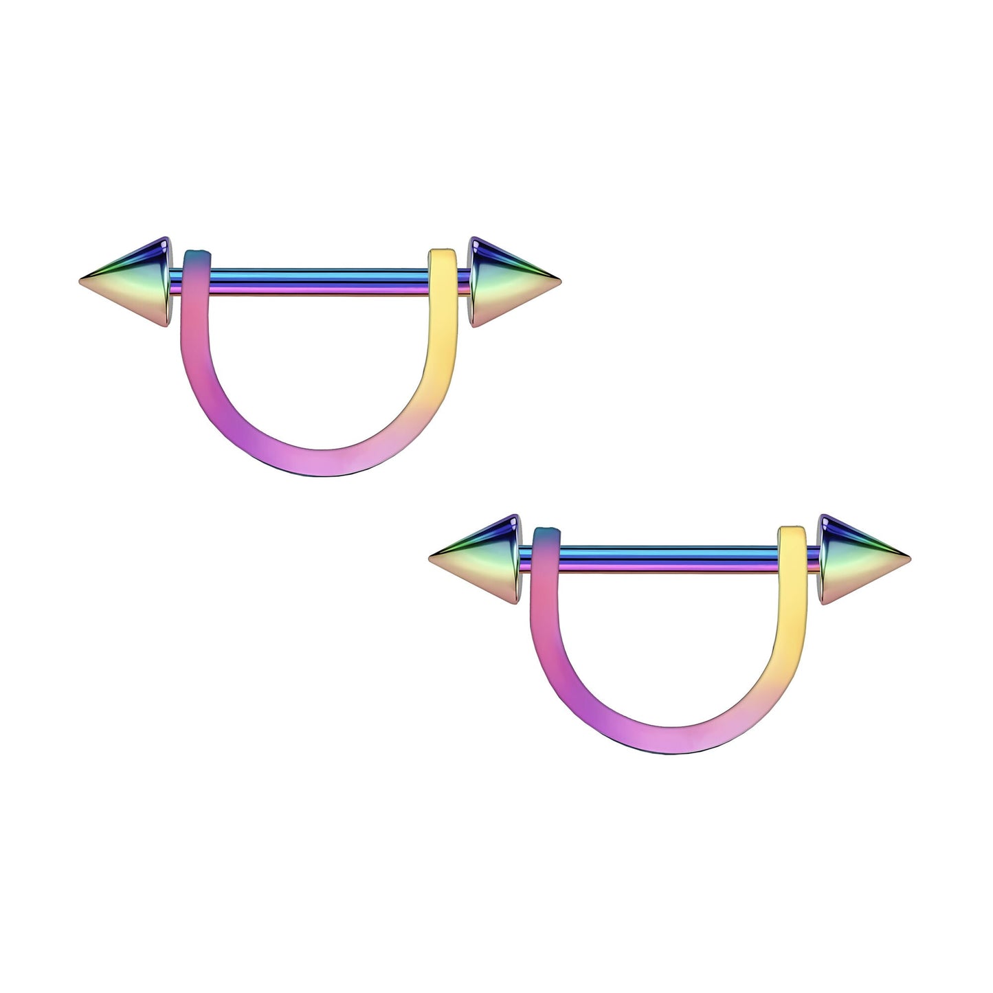 Surgical Steel Nipple Jewelry with Pikes and Horseshoe