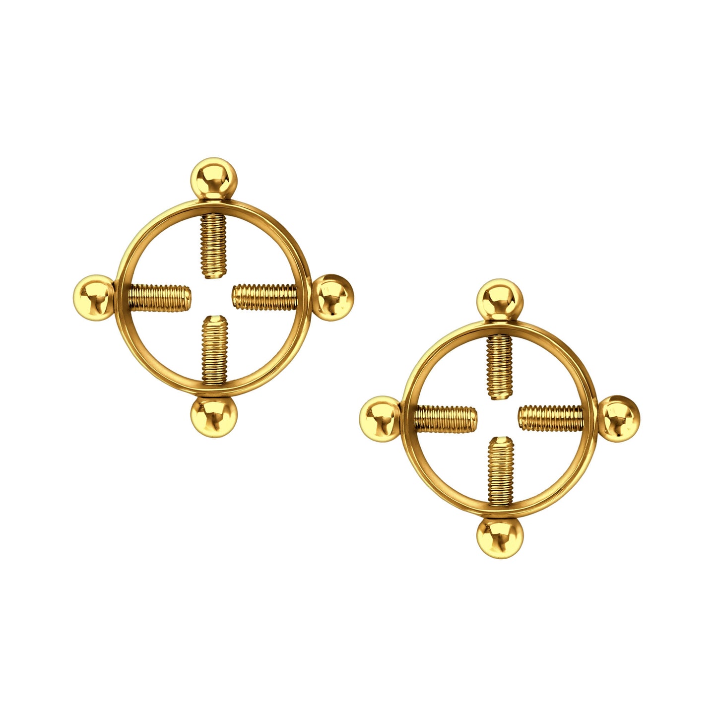 Surgical Steel Nipple Clips in Round Shape with Screws