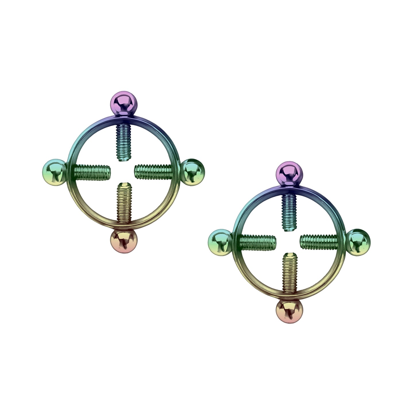 Surgical Steel Nipple Clips in Round Shape with Screws