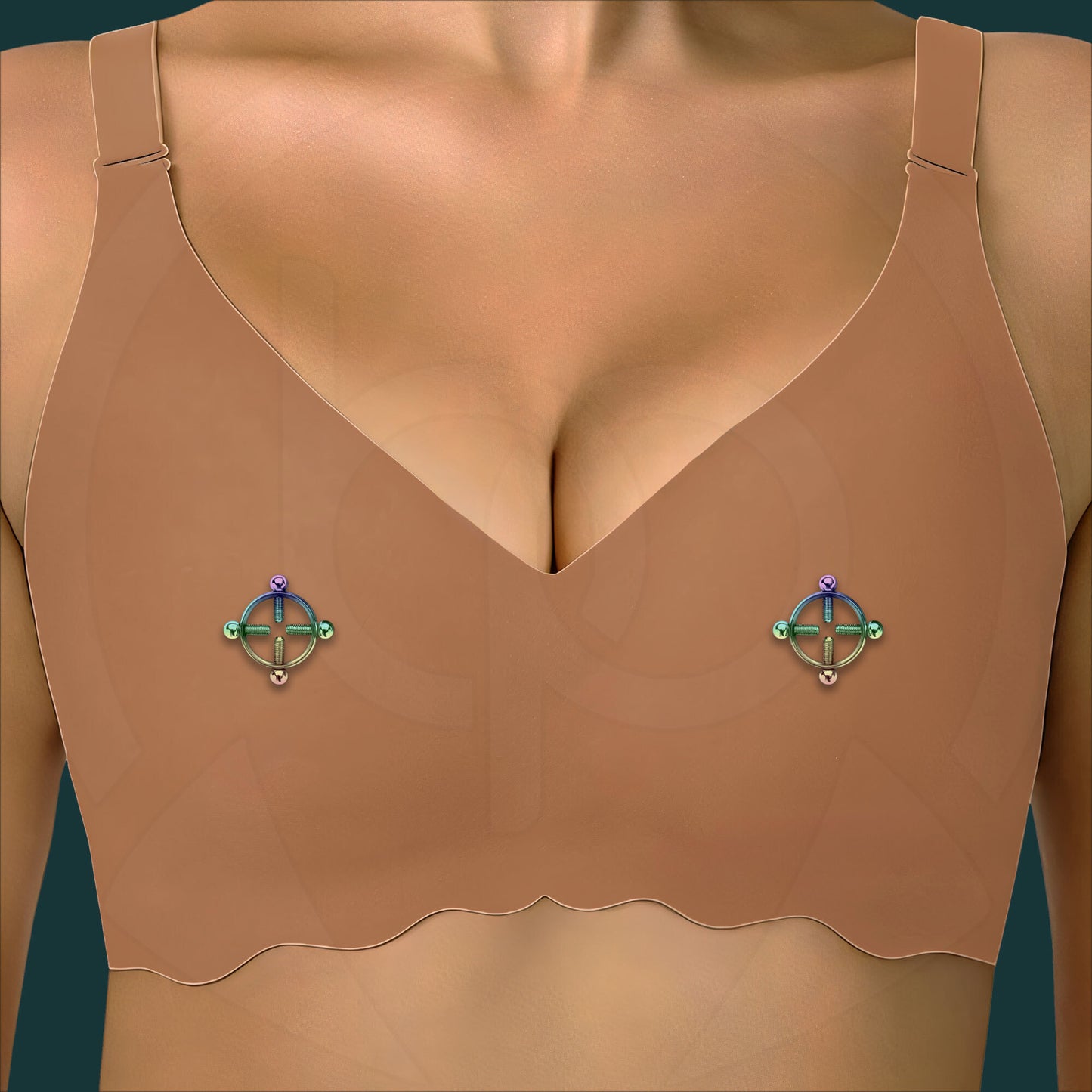 Surgical Steel Nipple Clips in Round Shape with Screws