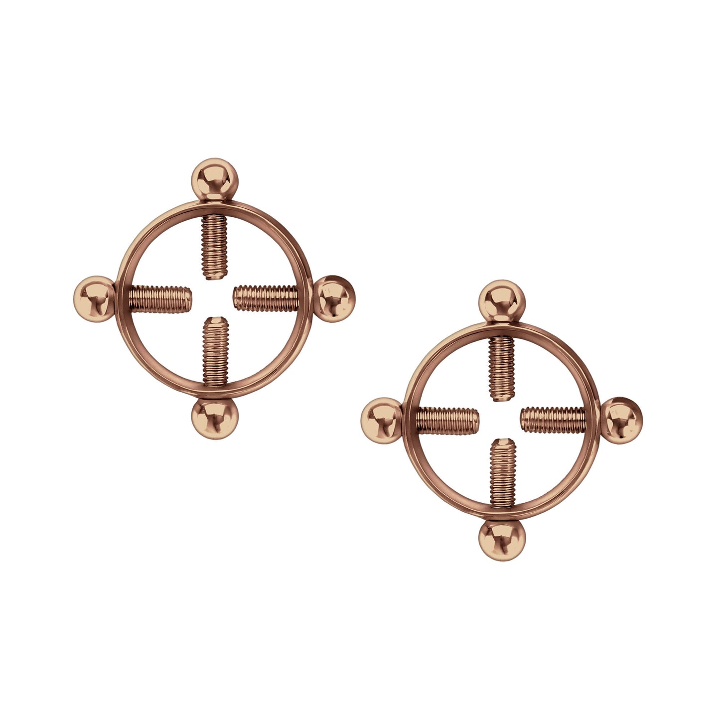 Surgical Steel Nipple Clips in Round Shape with Screws