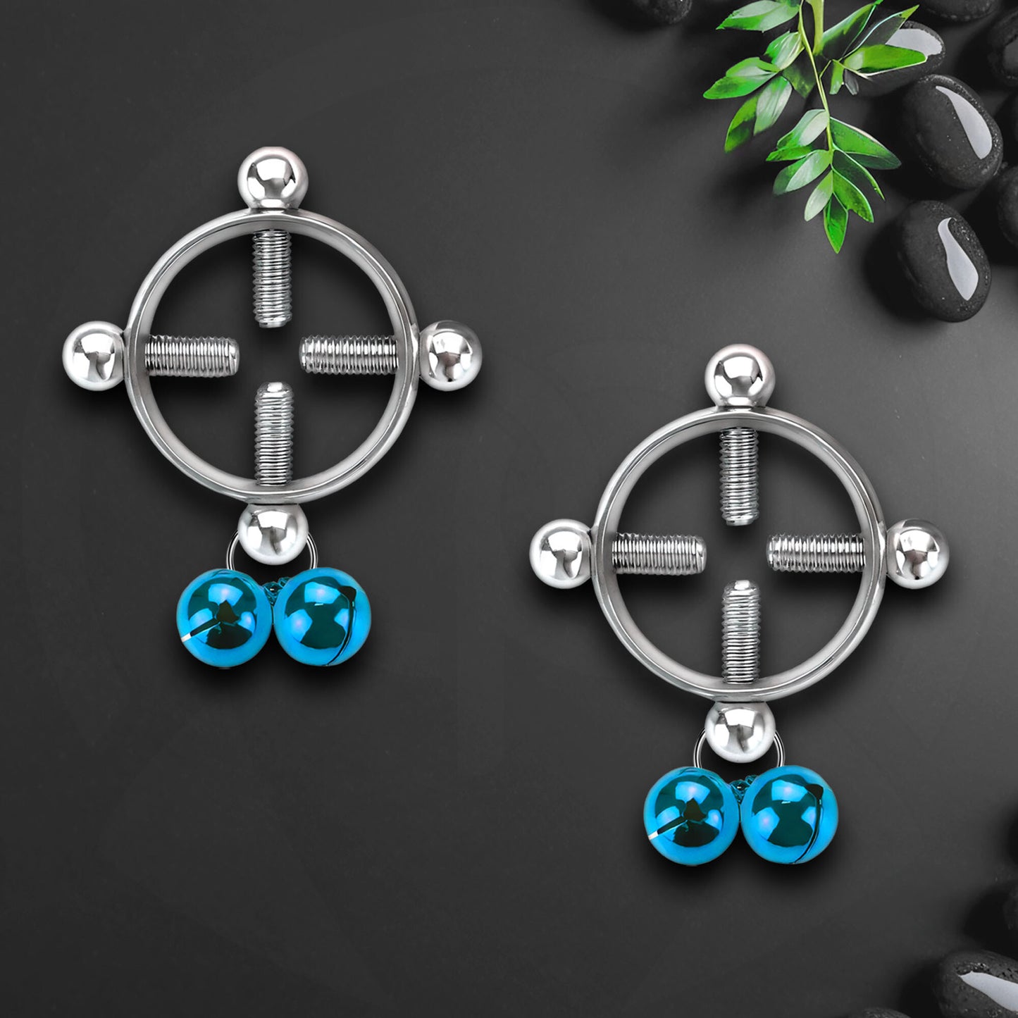 Surgical Steel Nipple Clips in Round Shape with Bells