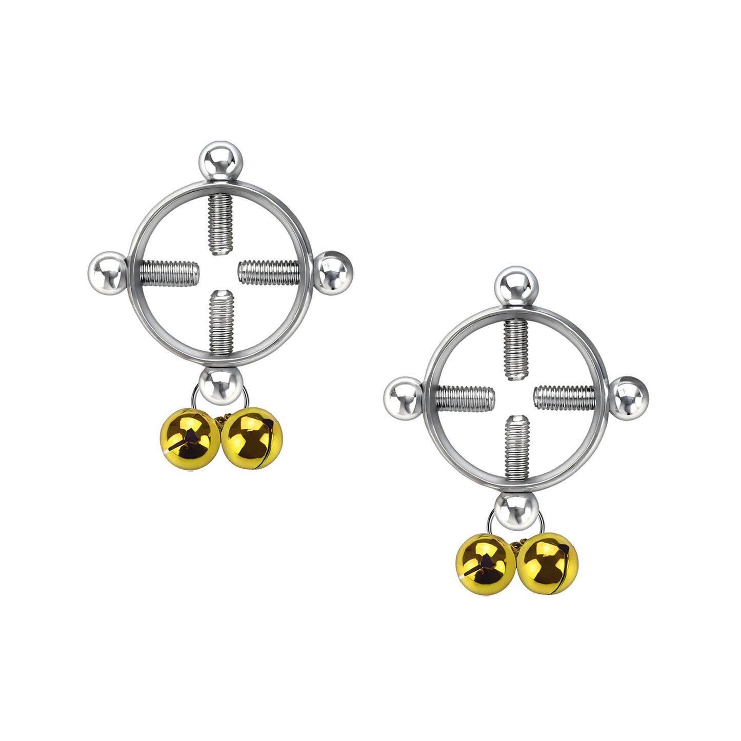 Surgical Steel Nipple Clips in Round Shape with Bells
