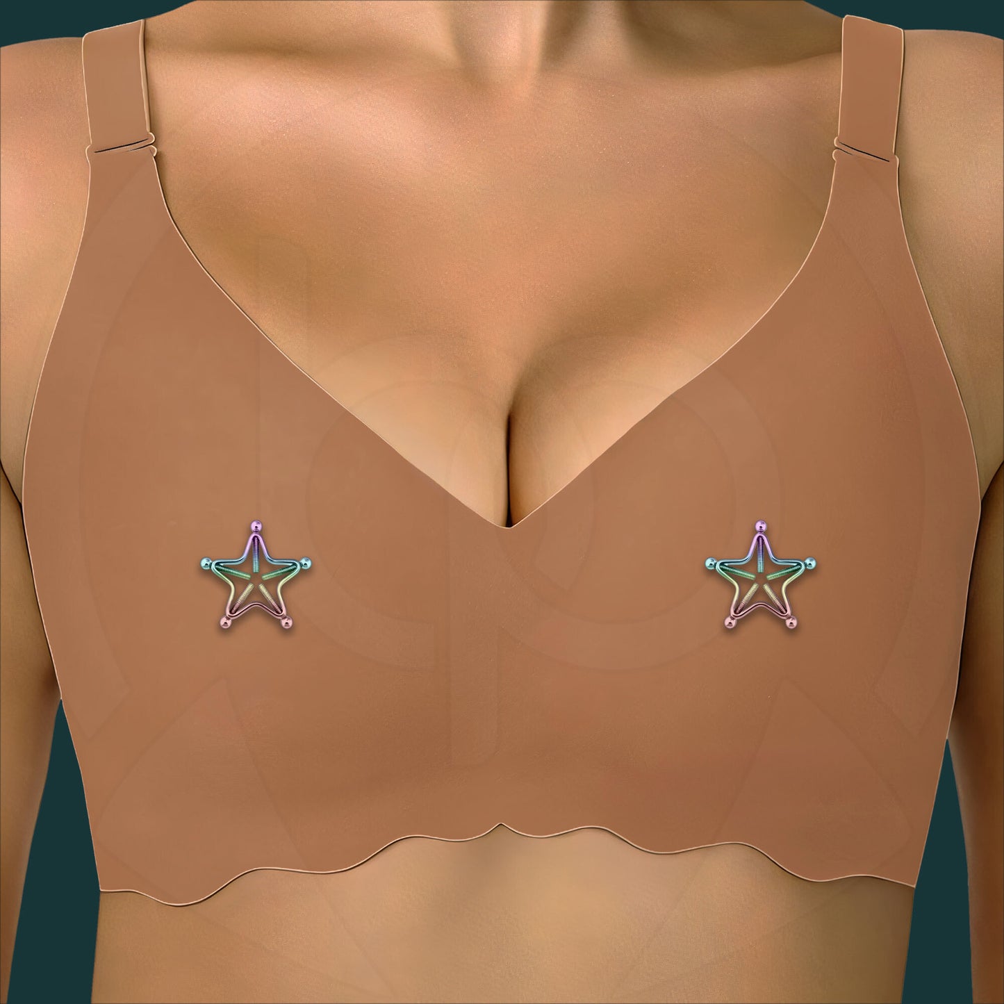 Surgical Steel Nipple Clips in Star Shape with Screws