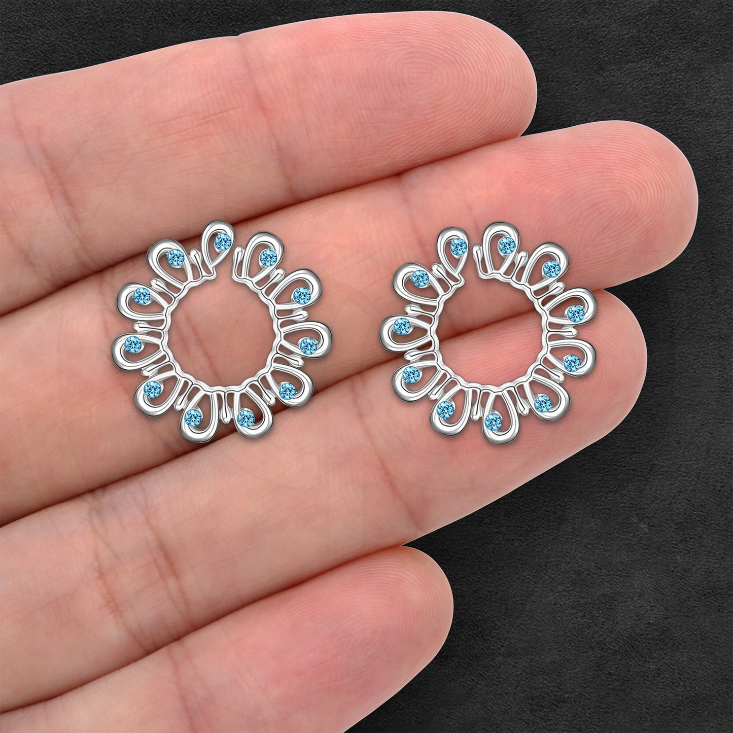Silver Plated Nipple Clips in Modern Style with Zirconia