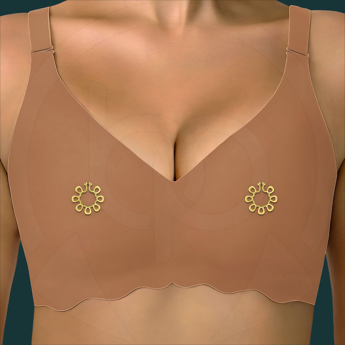 Gold Plated Nipple Clips in Modern Style