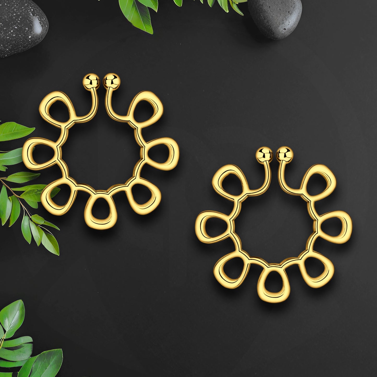 Gold Plated Nipple Clips in Modern Style