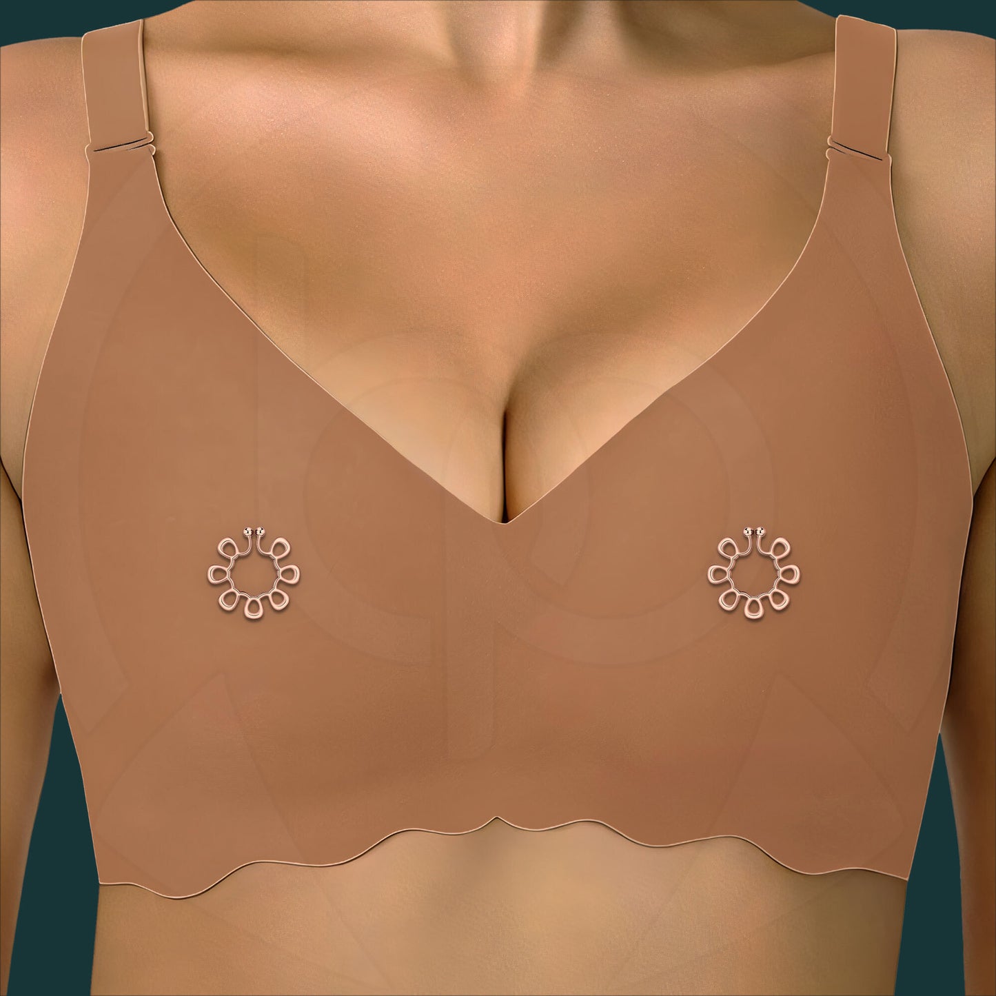 Gold Plated Nipple Clips in Modern Style