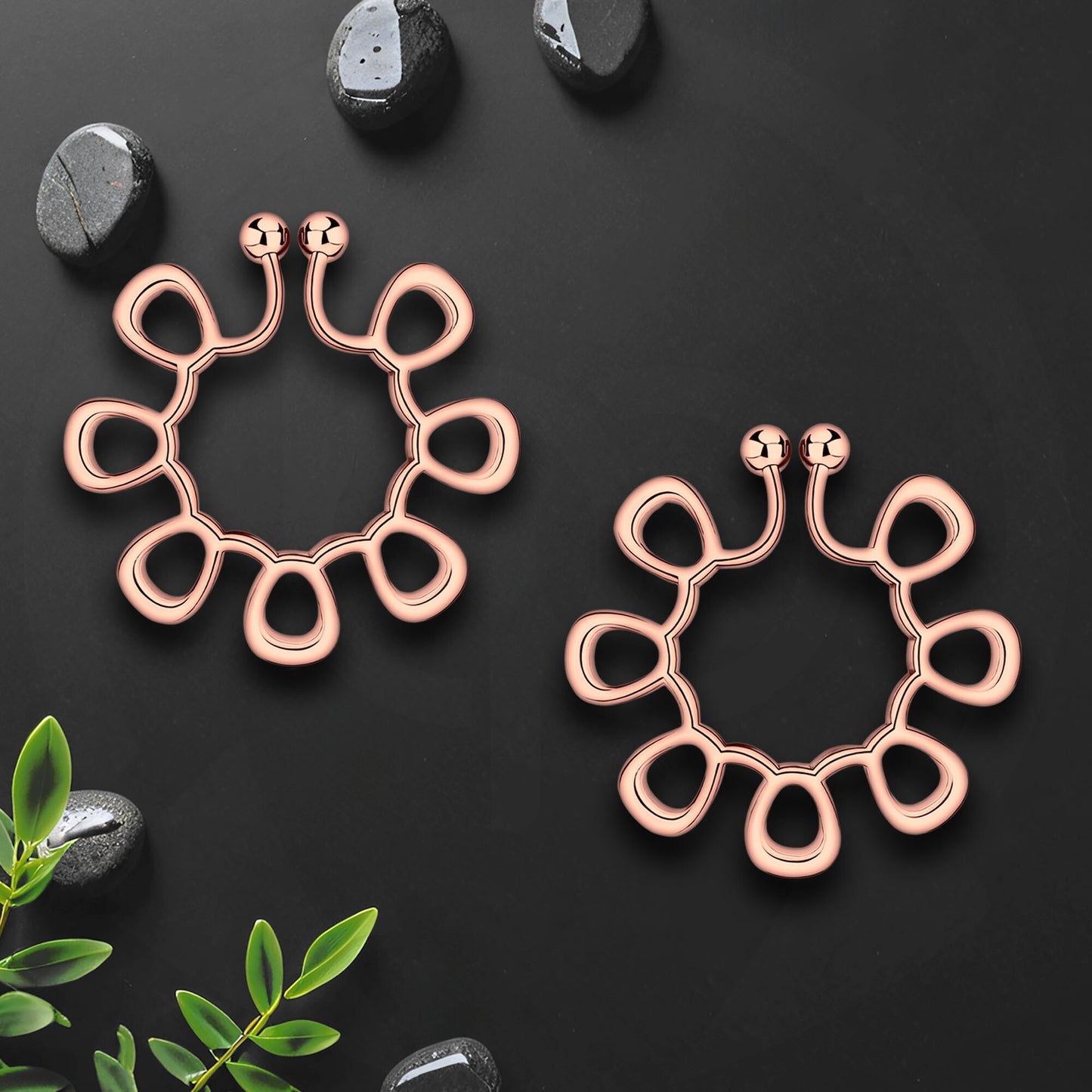 Gold Plated Nipple Clips in Modern Style
