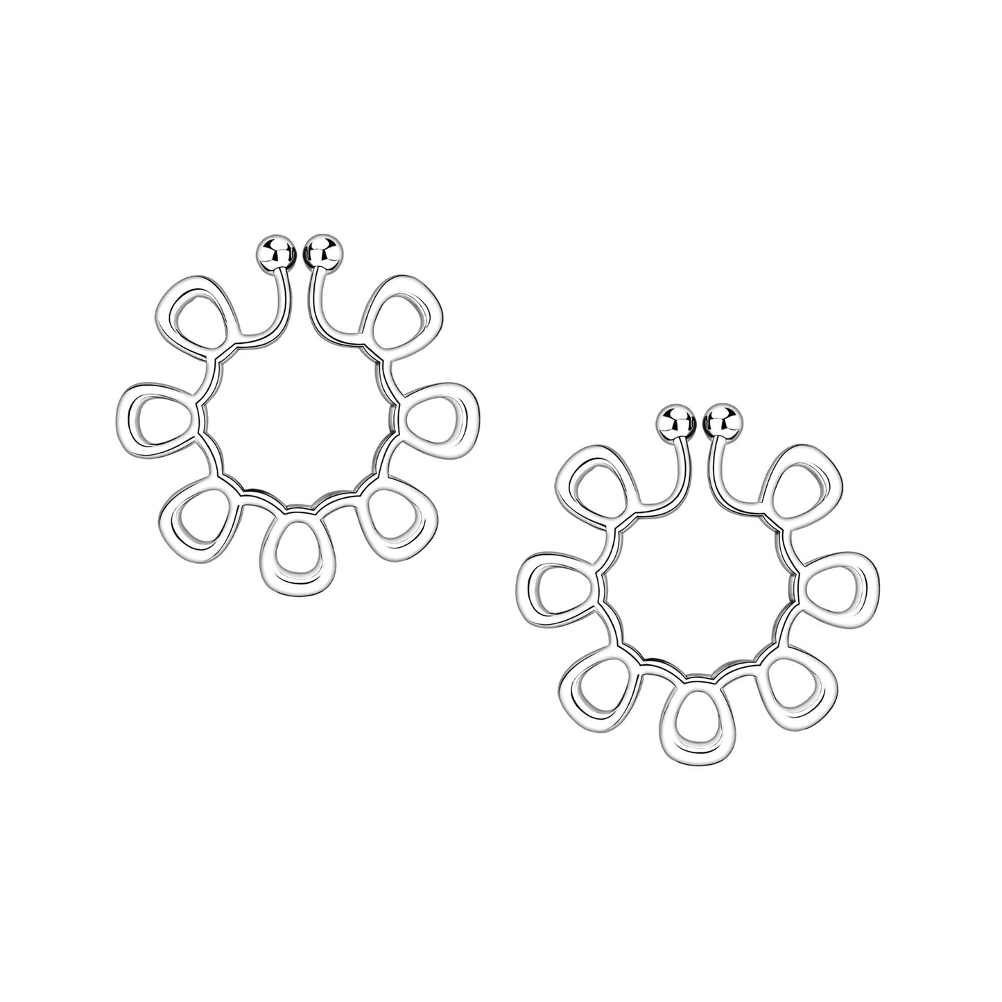 Silver Plated Nipple Clips in Modern Style