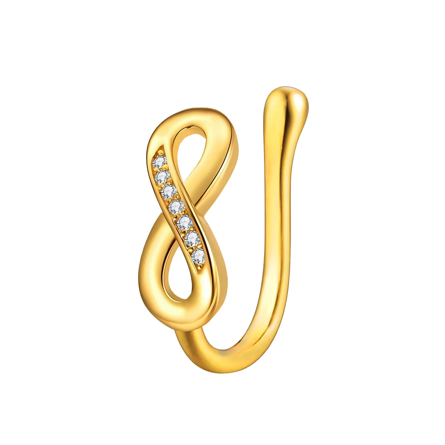 Gold Plated Nose Cuff with Infinity