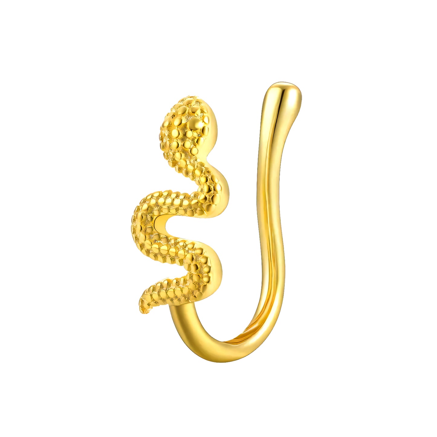Sterling Silver Nose Cuff with Snake