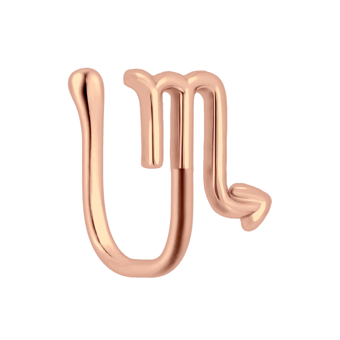 Gold Plated Nose Cuff with Scorpio Zodiac