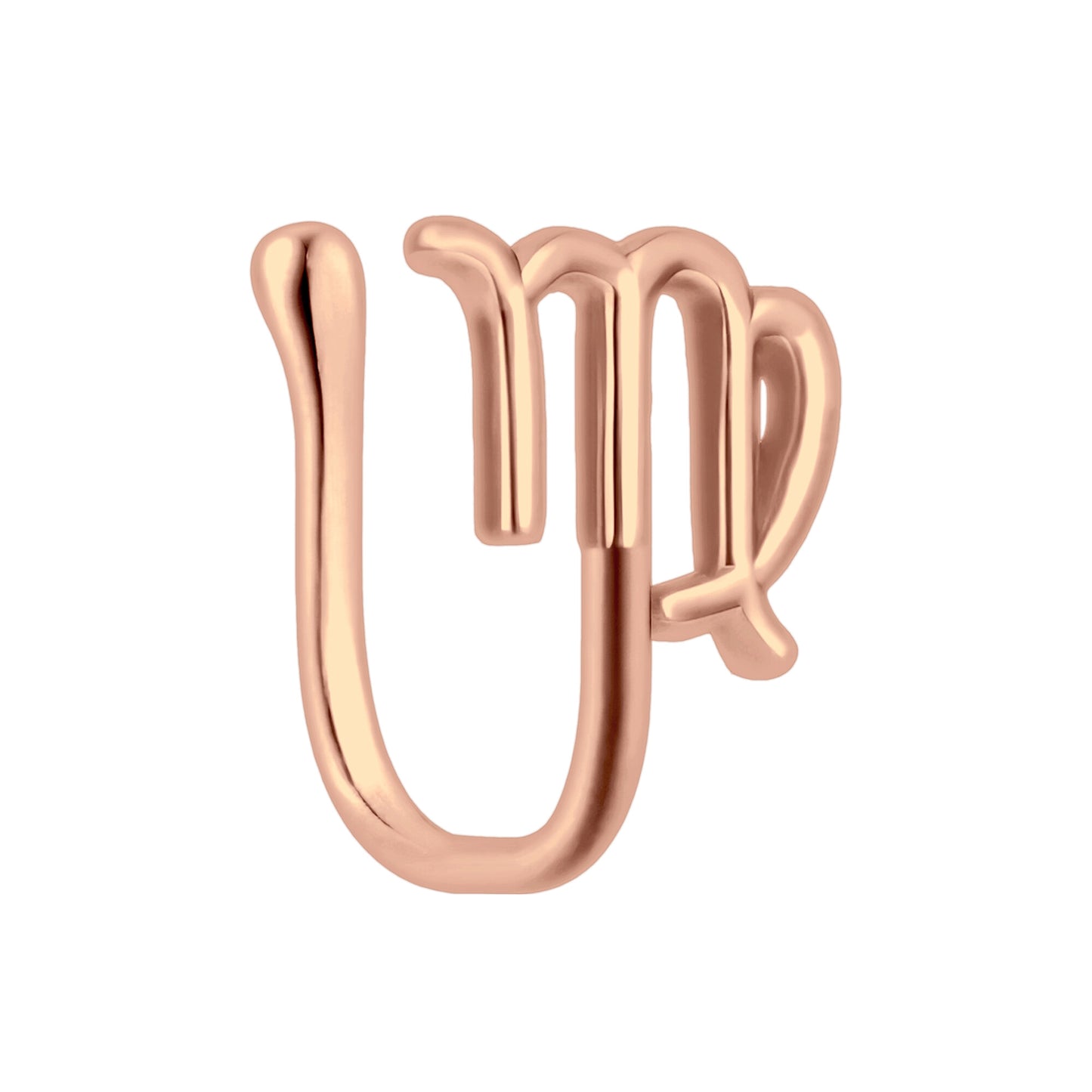 Gold Plated Nose Cuff with Virgo Zodiac