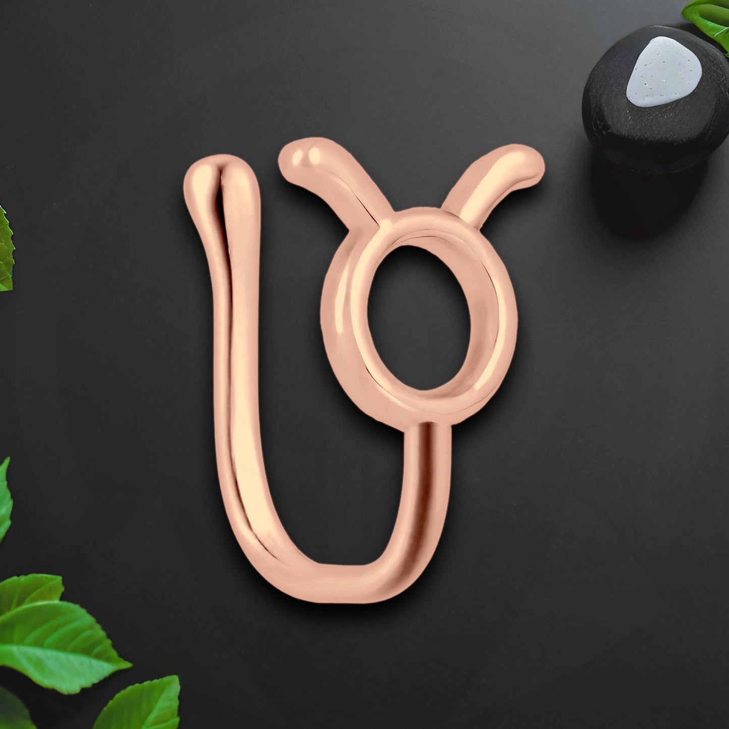 Gold Plated Nose Cuff with Taurus Zodiac