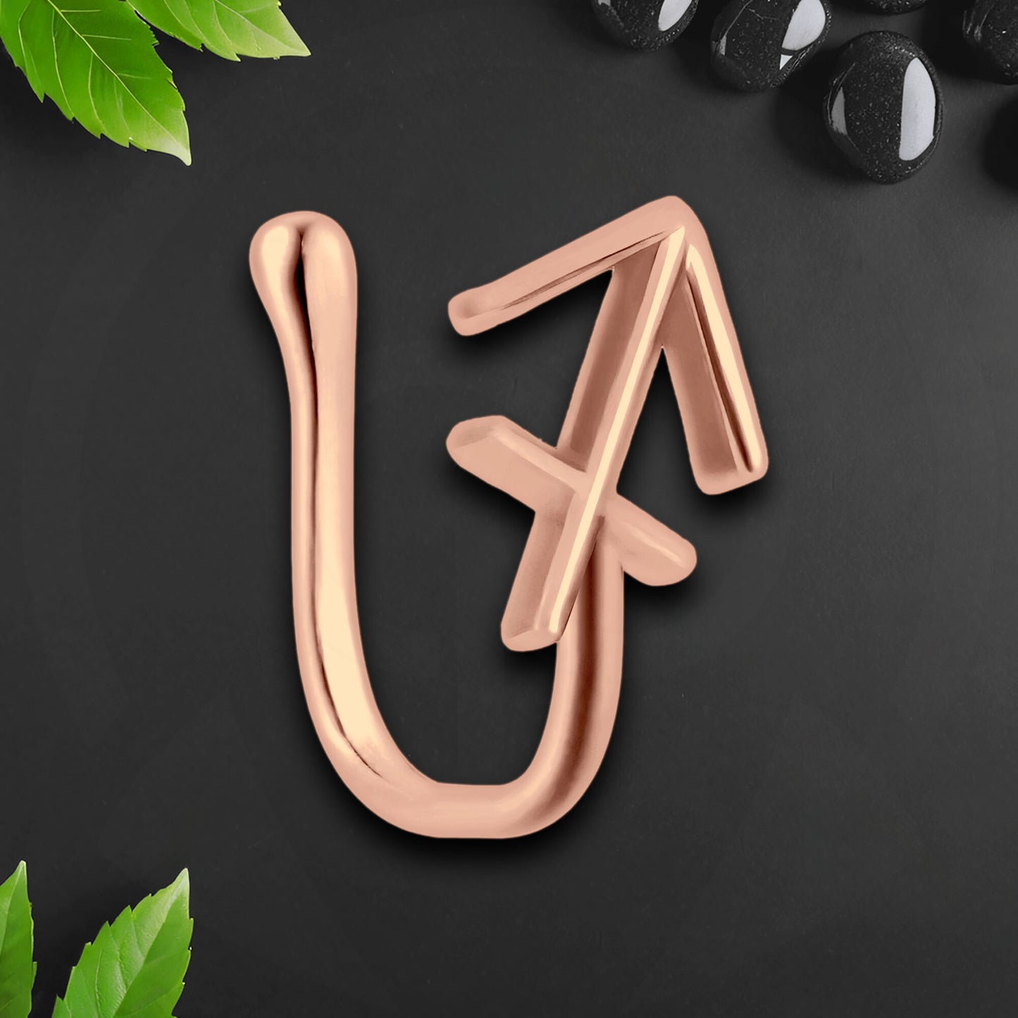 Gold Plated Nose Cuff with Sagittarius Zodiac