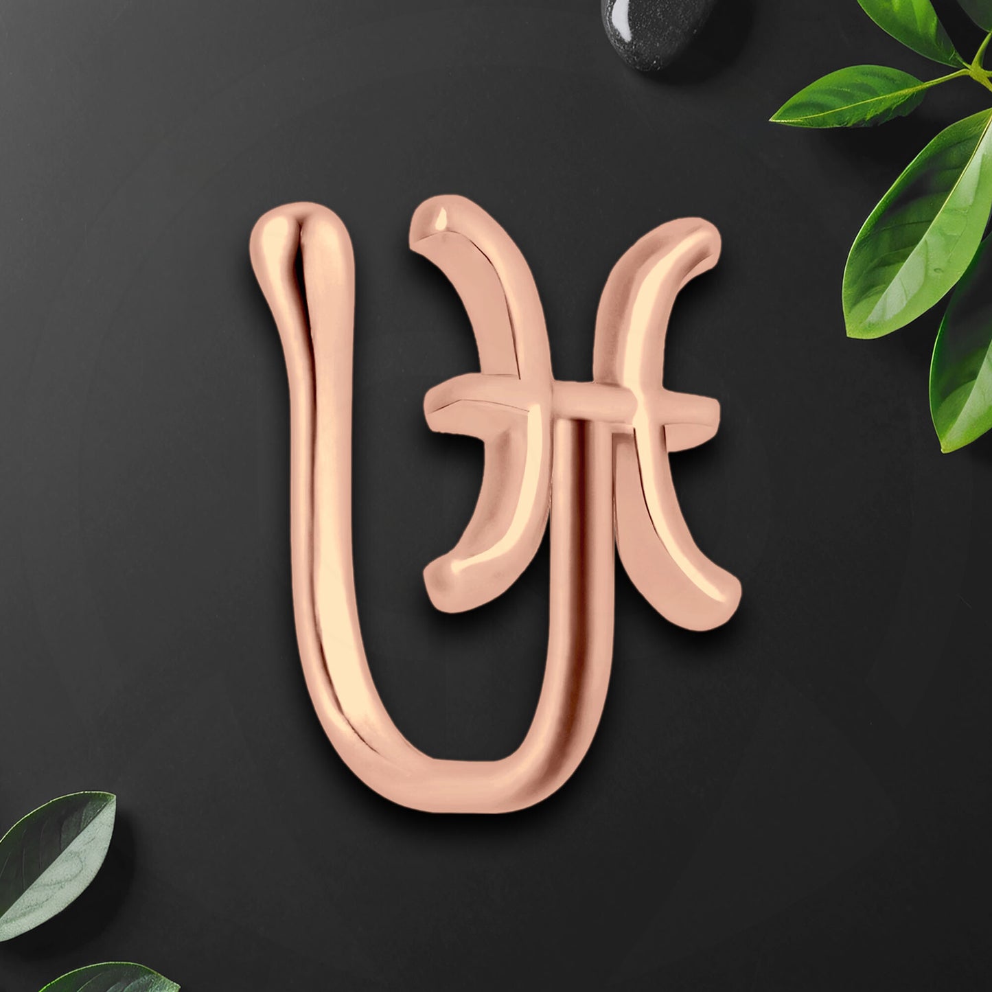 Gold Plated Nose Cuff with Pisces Zodiac