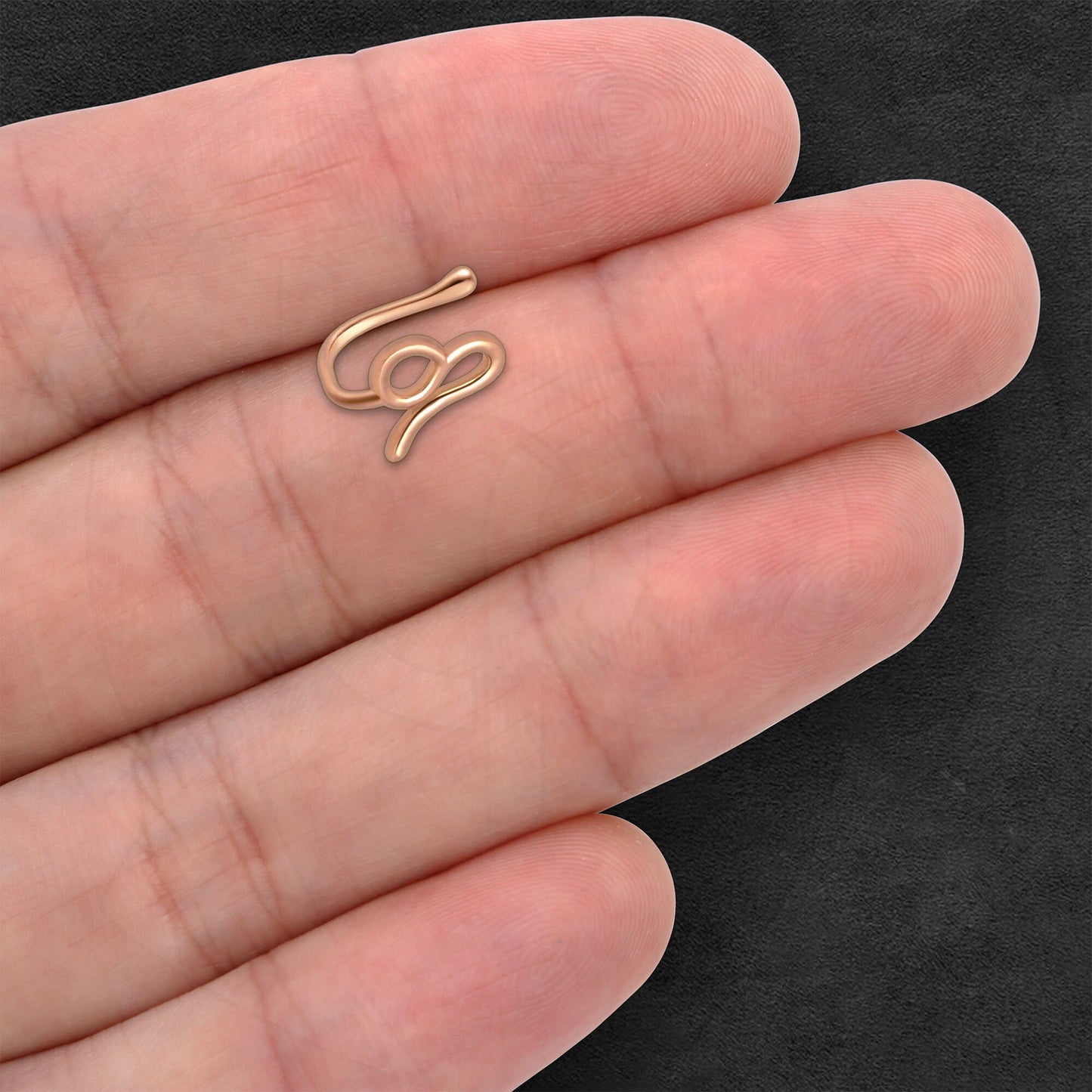 Gold Plated Nose Cuff with Leo Zodiac