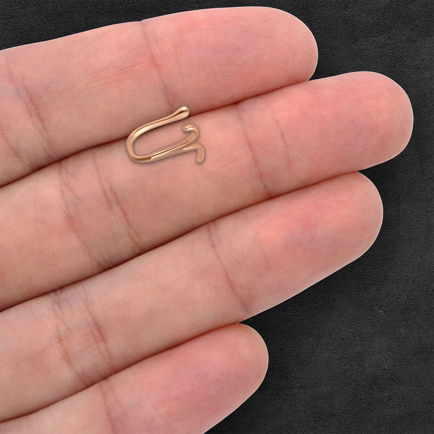 Gold Plated Nose Cuff with Aries Zodiac