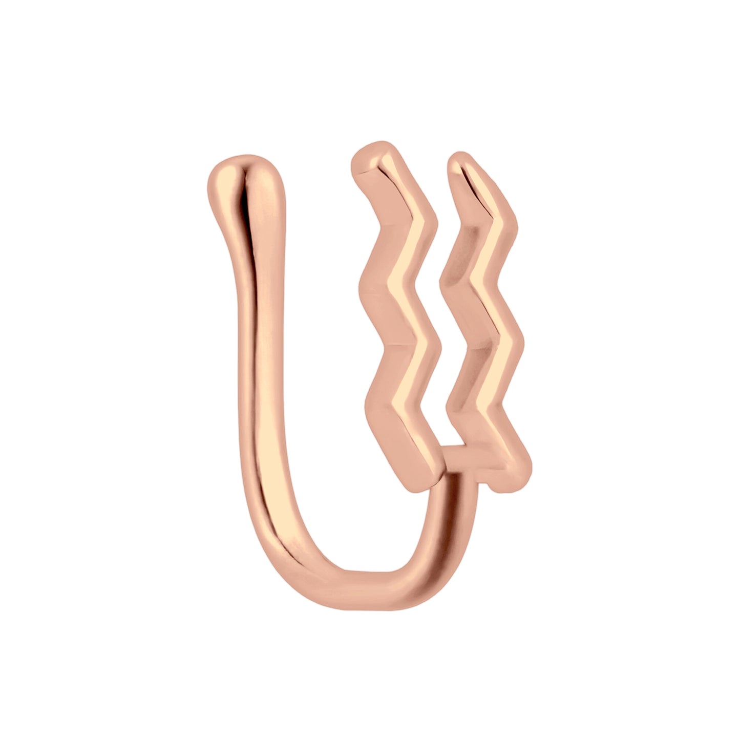 Gold Plated Nose Cuff with Aquarius Zodiac