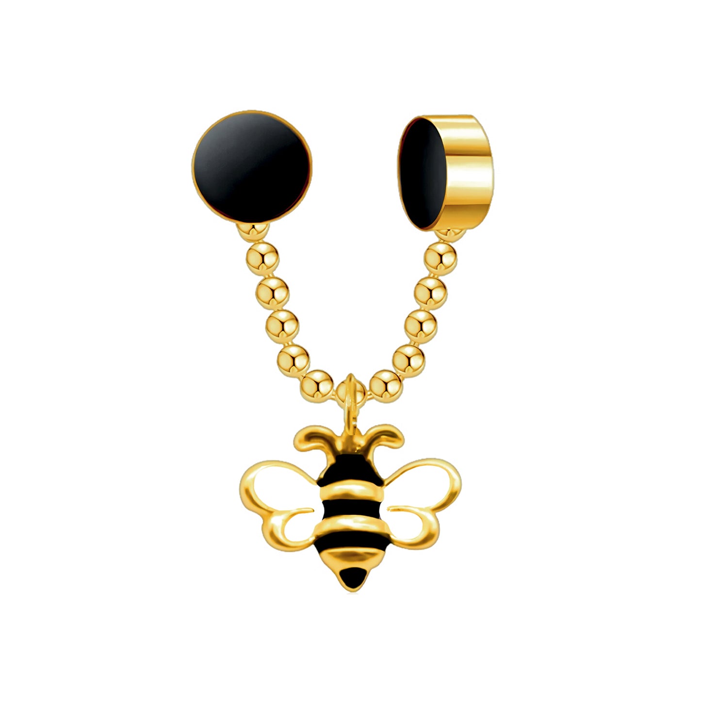 Gold Plated Septum Clip with Cute Bee Dangle