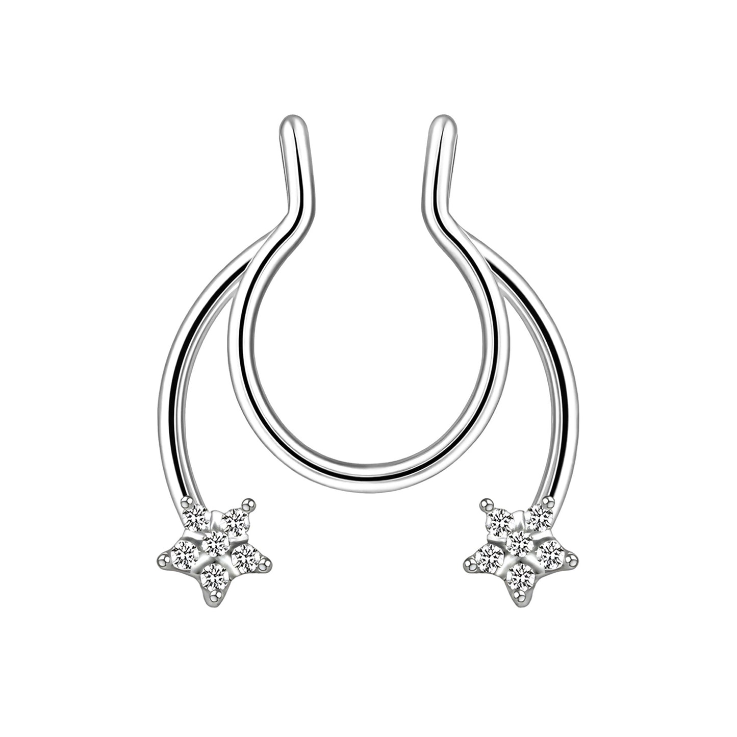 Surgical Steel Septum Cuff with Stars