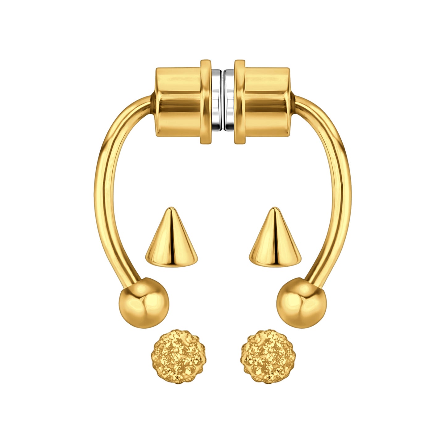 Surgical Steel Septum Clip with Tripple Tops Set