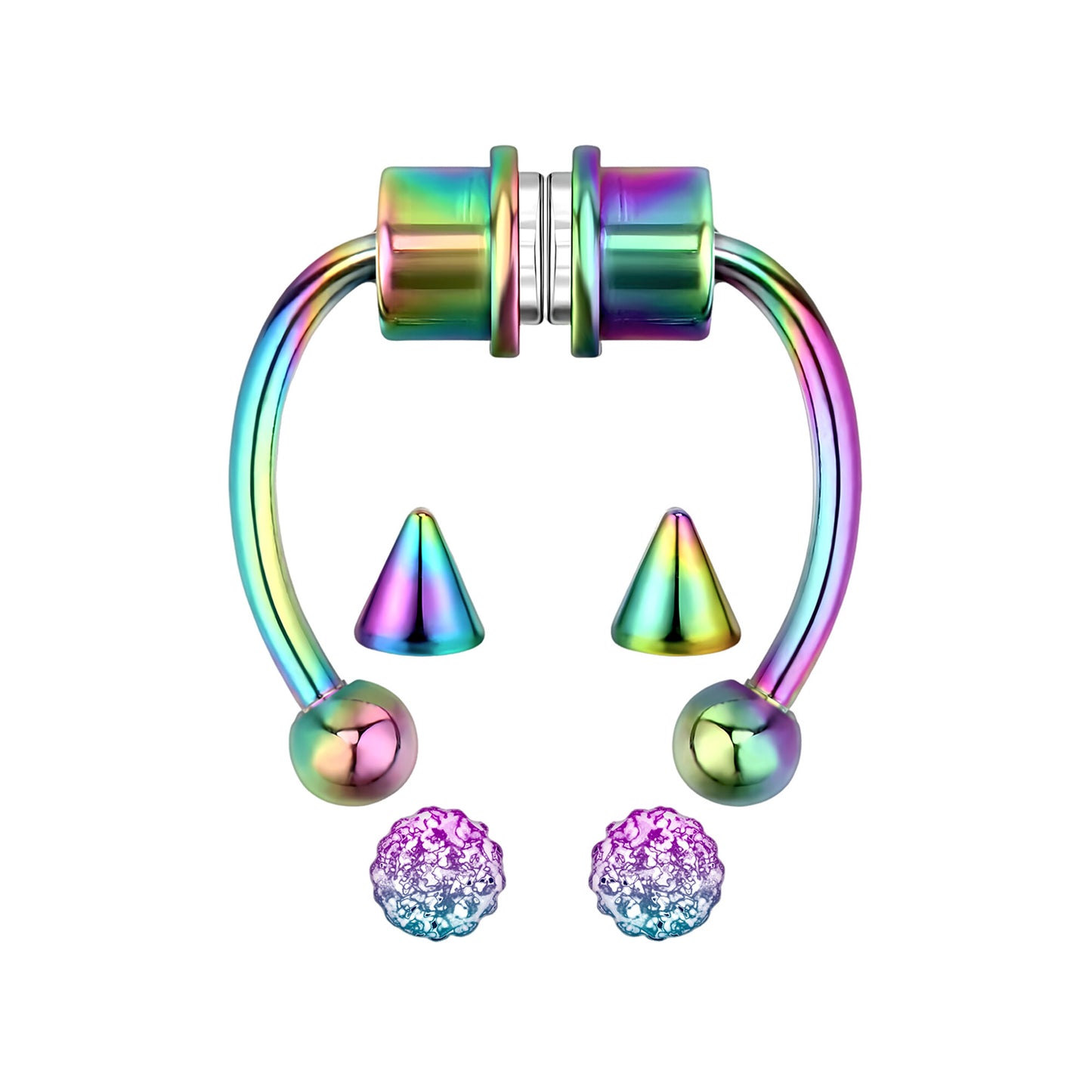 Surgical Steel Septum Clip with Tripple Tops Set