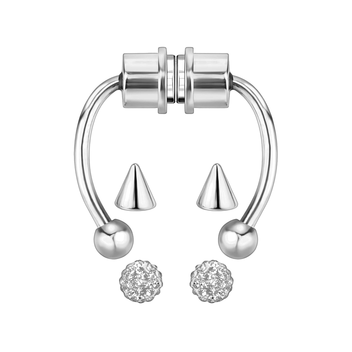 Surgical Steel Septum Clip with Tripple Tops Set