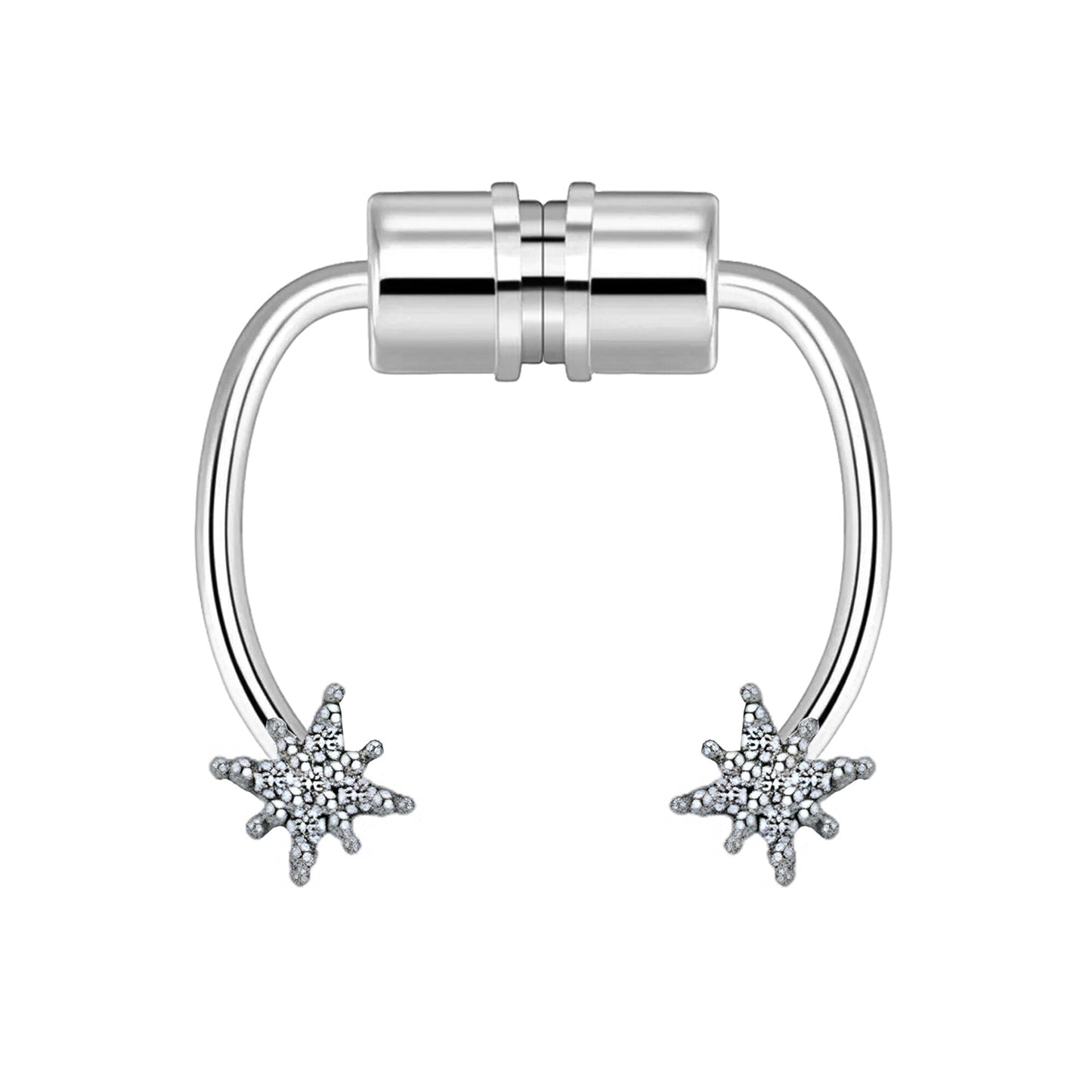 Surgical Steel Septum Clip with Stars