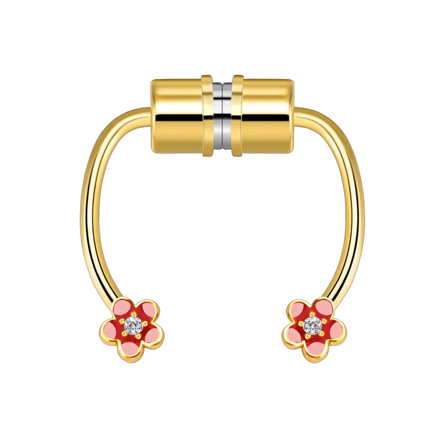 Surgical Steel Septum Clip with Flower