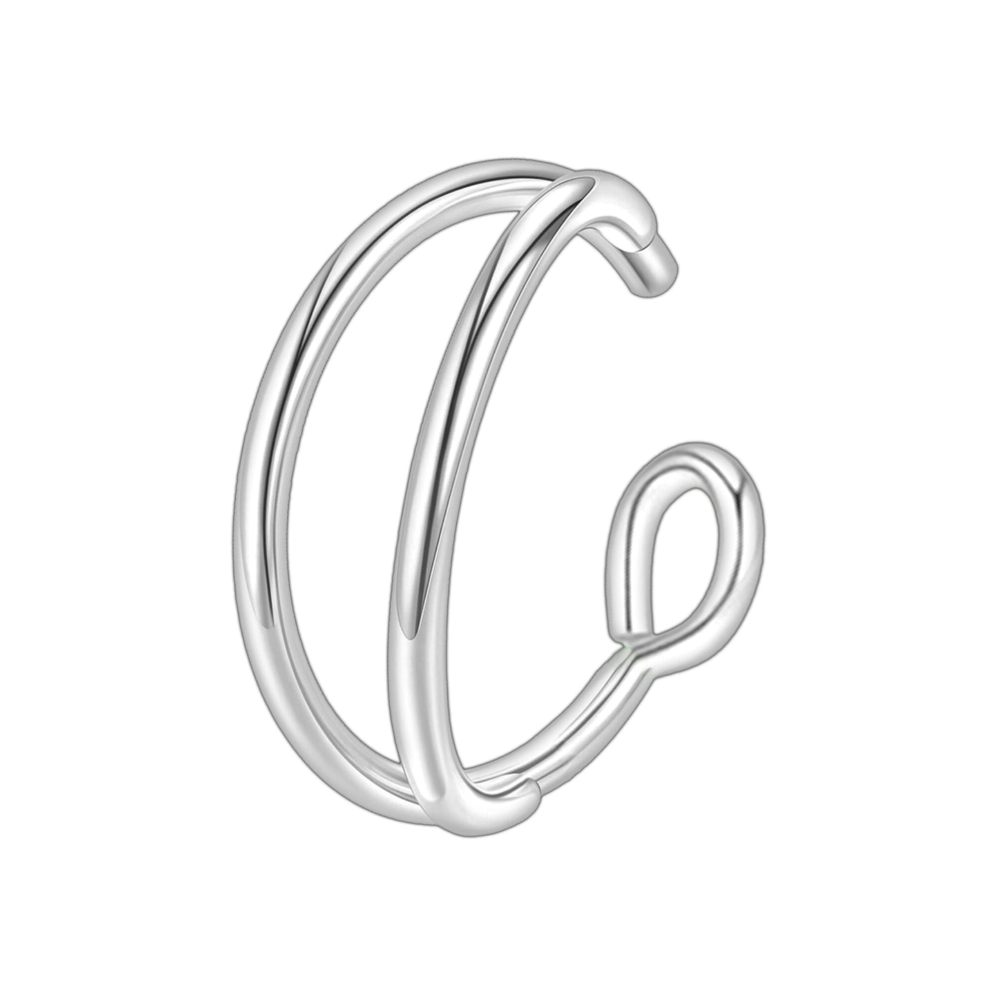 Surgical Steel Fake Ring with Double Hoops