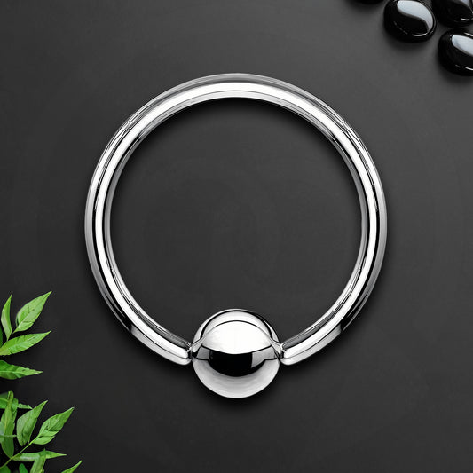 Titanium Captive Bead Ring in Classic Minimalist Style