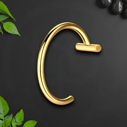Surgical Steel Fake Lip Ring in Classic Style