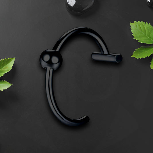 Surgical Steel Fake Lip Ring in Classic Style with Ball