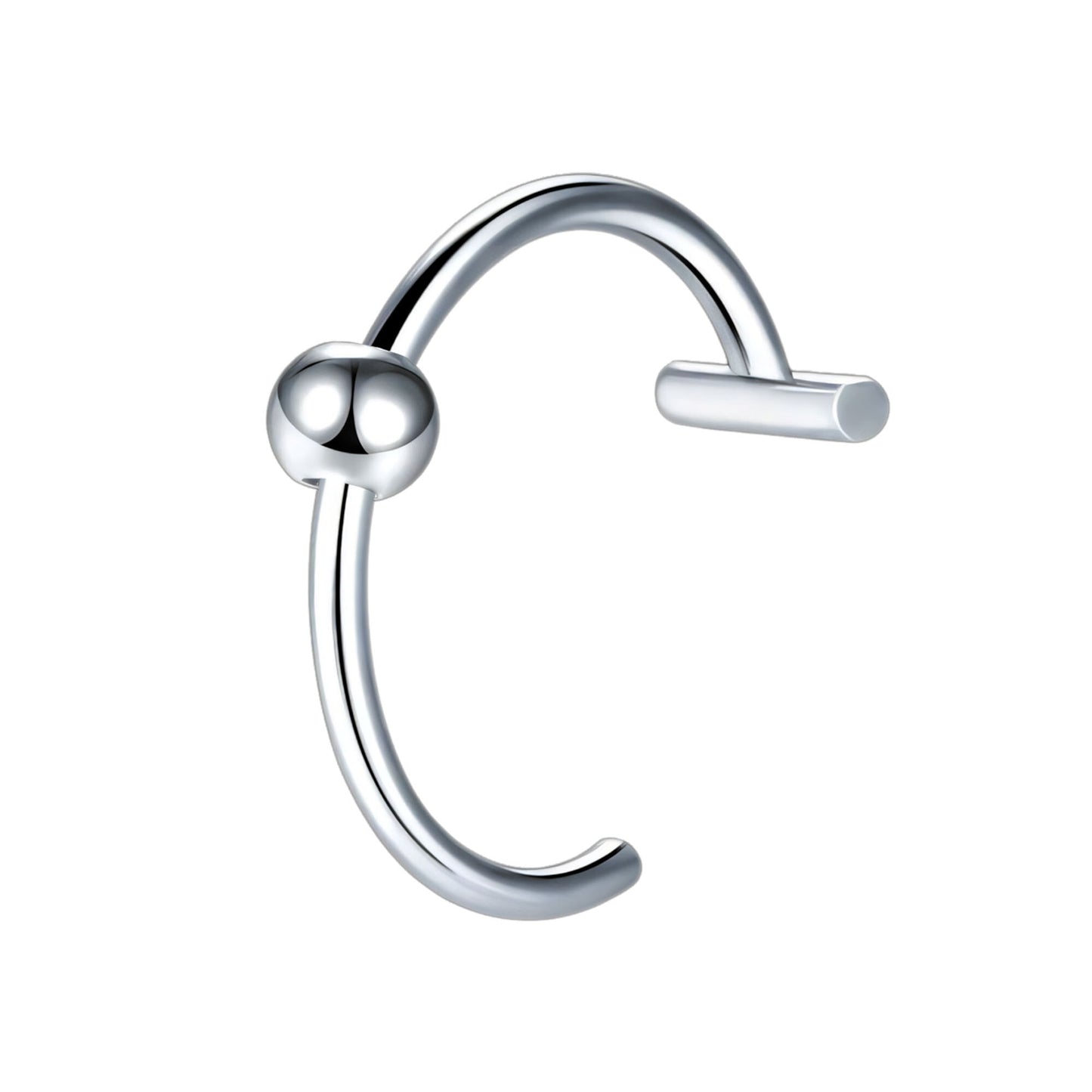 Surgical Steel Fake Lip Ring in Classic Style with Ball