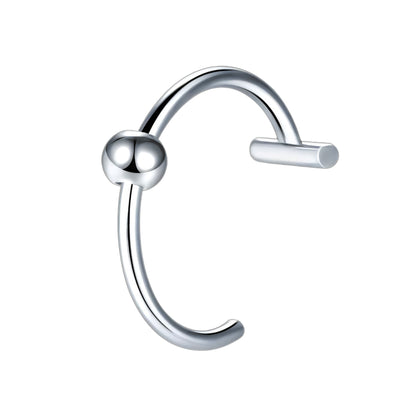 Surgical Steel Fake Lip Ring in Classic Style with Ball