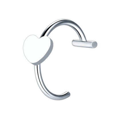 Surgical Steel Fake Lip Ring with Heart Figure